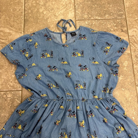 Disney Her Universe Mickey & Friends Chambray Dress Adults Blue Size XL - Picture 3 of 15
